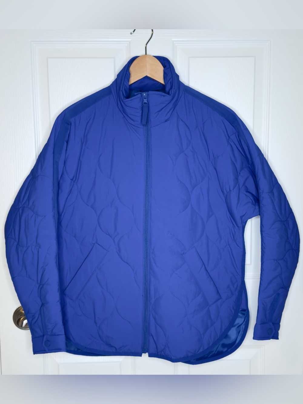 Tribal Women's Zipper Front Quilted Lightweight Puffer Jacket Lapisblue SizeXS